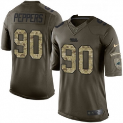 Mens Nike Carolina Panthers 90 Julius Peppers Limited Green Salute to Service NFL Jersey