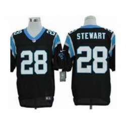 Nike Carolina Panthers 28 Jonathan Stewart Black Elite NFL Jersey