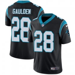 Nike Panthers #28 Rashaan Gaulden Black Team Color Mens Stitched NFL Vapor Untouchable Limited Jersey