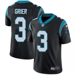 Nike Panthers 3 Will Grier Black Team Color Men Stitched NFL Vapor Untouchable Limited Jersey