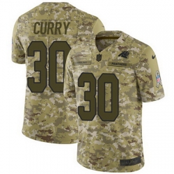 Nike Panthers #30 Stephen Curry Camo Mens Stitched NFL Limited 2018 Salute To Service Jersey