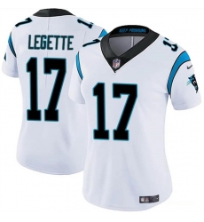 Women Carolina Panthers 17 Xavier Legette White Vapor Stitched Jersey