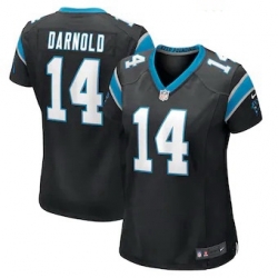 Women Nike Carolina Panthers 14 Sam Darnold Black Vapor Limited Jersey