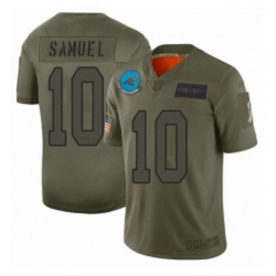 Womens Carolina Panthers 10 Curtis Samuel Limited Camo 2019 Salute to Service Football Jersey