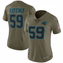 Womens Nike Carolina Panthers 59 Luke Kuechly Limited Olive 2017 Salute to Service NFL Jersey