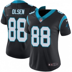 Womens Nike Carolina Panthers 88 Greg Olsen Black Team Color Vapor Untouchable Limited Player NFL Jersey