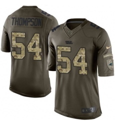 Nike Panthers #54 Shaq Thompson Green Youth Stitched NFL Limited Salute to Service Jersey