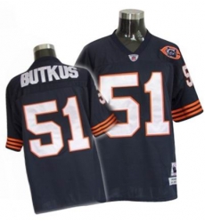 Chicago Bears 51 BUTKUS blue big number mitchellandness