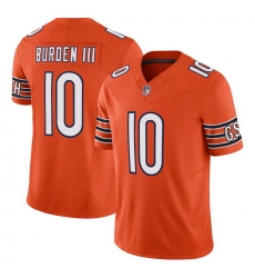 Men Chicago Bears  10 Luther Burden III Orange 2025 F U S E  Vapor Untouchable Limited Stitched Football Jersey