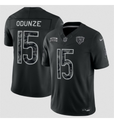Men Chicago Bears  15 Rome Odunze Black F U S E  2026 Salute to Service Limited Stitched Football Jersey