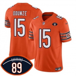 Men Chicago Bears  15 Rome Odunze Orange 2026 F U S E  With Mike Ditka 89 Patch Vapor Untouchable Limited Stitched Football Jersey
