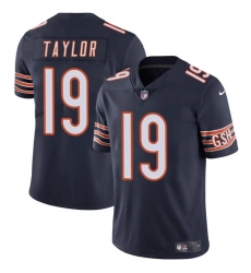 Men Chicago Bears 19 Tory Taylor Navy Vapor Stitched Football Jersey