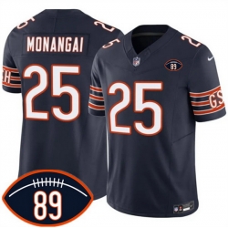 Men Chicago Bears  25 Kyle Monangai Navy 2026 With Mike Ditka 89 Patch F U S E  Vapor Untouchable Limited Stitched Football Jersey