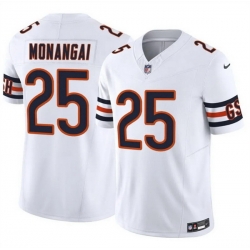 Men Chicago Bears 25 Kyle Monangai White 2025 F U S E  Vapor Untouchable Limited Stitched Football Jersey