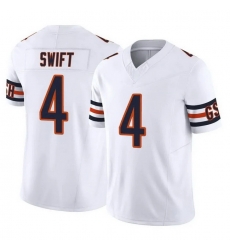 Men Chicago Bears  4 D Andre Swift White 2025 F U S E  Vapor Untouchable Limited Stitched Football Jersey