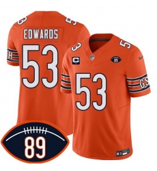 Men Chicago Bears 53 T J Edwards Orange 2026 With Mike Ditka 89 Patch F U S E 2 Star C Patch Vapor Untouchable Limited Stitched Football Jersey Men Chicago Bears 53 T J Edwards Orange 2026 With Mike Ditka 89 Patch F U S E 2 Star C Patch Vapor Untouchable Limited Stitched Football Jersey