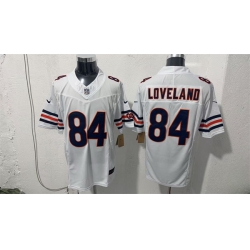 Men Chicago Bears  84 Colston Loveland White 2026 F U S E  Vapor Untouchable Limited Stitched Football Jersey