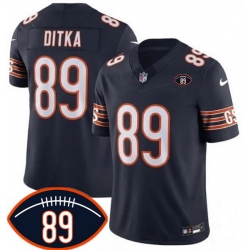 Men Chicago Bears  89 Mike Ditka Navy 2026 With Mike Ditka 89 Patch F U S E  Vapor Untouchable Limited Stitched Football Jersey