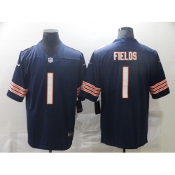 Men Nike Chicago Bears Justin Fields 1 Navy Vapor Limited Jersey