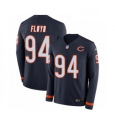 Mens Nike Chicago Bears 94 Leonard Floyd Limited Navy Blue Therma Long Sleeve NFL Jersey