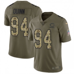 Nike Bears 94 Robert Quinn Olive Camo Men Stitched NFL Limited 2017 Salute To Service Jersey