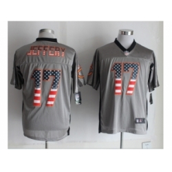 Nike Chicago Bears 17 Alshon Jeffery Grey Elite USA Flag Fashion NFL Jersey