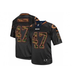 Nike Chicago Bears 47 Chris Conte Black Elite Camo Number NFL Jersey