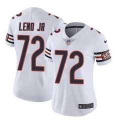 Bears 72 Charles Leno Jr White Womens Stitched Football Vapor Untouchable Limited Jersey