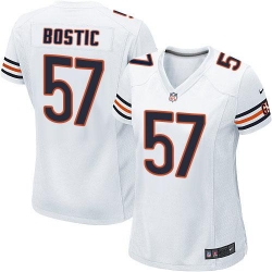 Nike NFL Chicago Bears #57 Jon Bostic White Women's Game Road Jersey