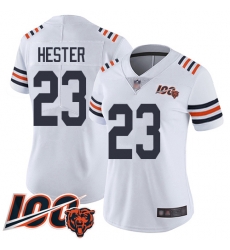 Women Chicago Bears 23 Devin Hester White 100th Season Limited Football Jersey