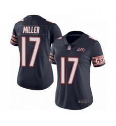 Womens Chicago Bears 17 Anthony Miller Navy Blue Team Color 100th Season Limited Football Jersey