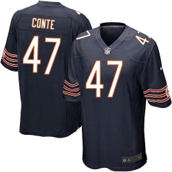 Nike NFL Chicago Bears #47 Chris Conte Navy Blue Youth Elite Team Color Jersey