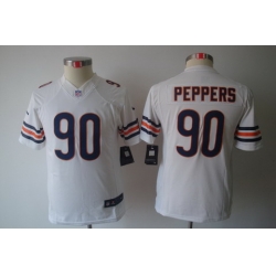 Nike Youth Chicago Bears #90 Peppers White Color Limited Jerseys