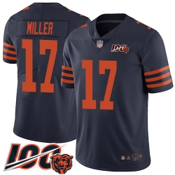 Youth Chicago Bears 17 Anthony Miller Limited Navy Blue Rush Vapor Untouchable 100th Season Football Jersey