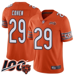 Youth Chicago Bears 29 Tarik Cohen Orange Alternate 100th Season Limited Football Jersey