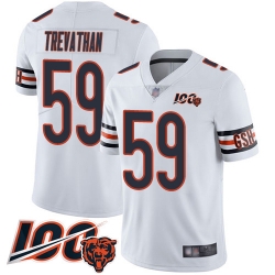 Youth Chicago Bears 59 Danny Trevathan White Vapor Untouchable Limited Player 100th Season Football Jersey