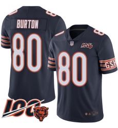 Youth Chicago Bears 80 Trey Burton Navy Blue Team Color 100th Season Limited Football Jersey