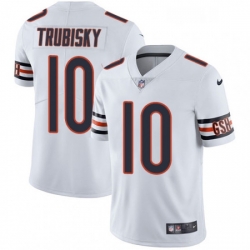 Youth Nike Chicago Bears 10 Mitchell Trubisky Elite White NFL Jersey