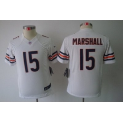 Youth Nike Chicago Bears #15 Marshall White Color Limited Jerseys