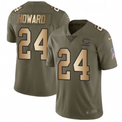 Youth Nike Chicago Bears 24 Jordan Howard Limited OliveGold Salute to Service NFL Jersey