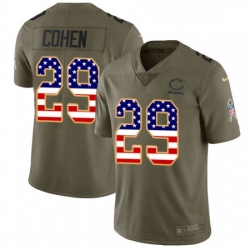 Youth Nike Chicago Bears 29 Tarik Cohen Limited OliveUSA Flag Salute to Service NFL Jersey