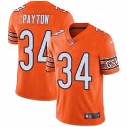 Youth Nike Chicago Bears 34 Walter Payton Limited Orange Rush Vapor Untouchable NFL Jersey