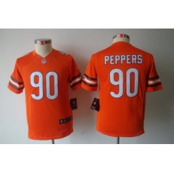 Youth Nike Chicago Bears #90 Julius Peppers Orange Color Limited Jerseys