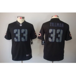 Youth Nike NFL Chicago Bears #33 Charles Tillman Black Jerseys[Impact Limited]