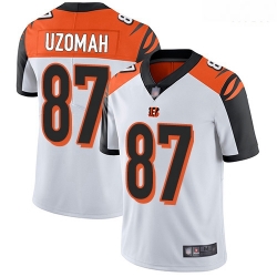 Bengals 87 C J  Uzomah White Men Stitched Football Vapor Untouchable Limited Jersey