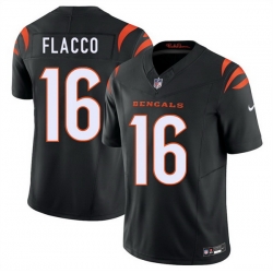 Men Cincinnati Bengals 16 Joe Flacco Black 2025 F U S E  Vapor Untouchable Limited Stitched Football Jersey