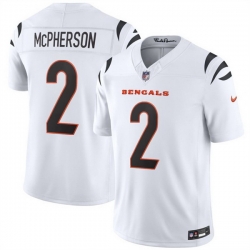 Men Cincinnati Bengals  2 Evan McPherson White 2026 F U S E  Vapor Untouchable Limited Stitched Football Jersey
