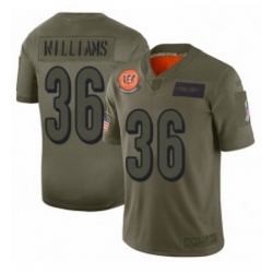 Men Cincinnati Bengals 36 Shawn Williams Limited Camo 2019 Salute to Service Football Jersey