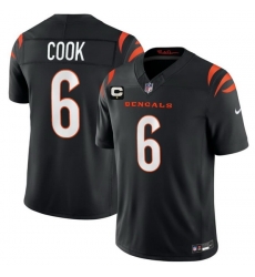 Men Cincinnati Bengals  6 Bryan Cook Black 2026 F U S E  1 Star C Patch Vapor Untouchable Limited Stitched Football Jersey