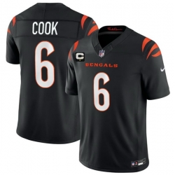 Men Cincinnati Bengals  6 Bryan Cook Black 2026 F U S E  1 Star C Patch Vapor Untouchable Limited Stitched Football Jersey